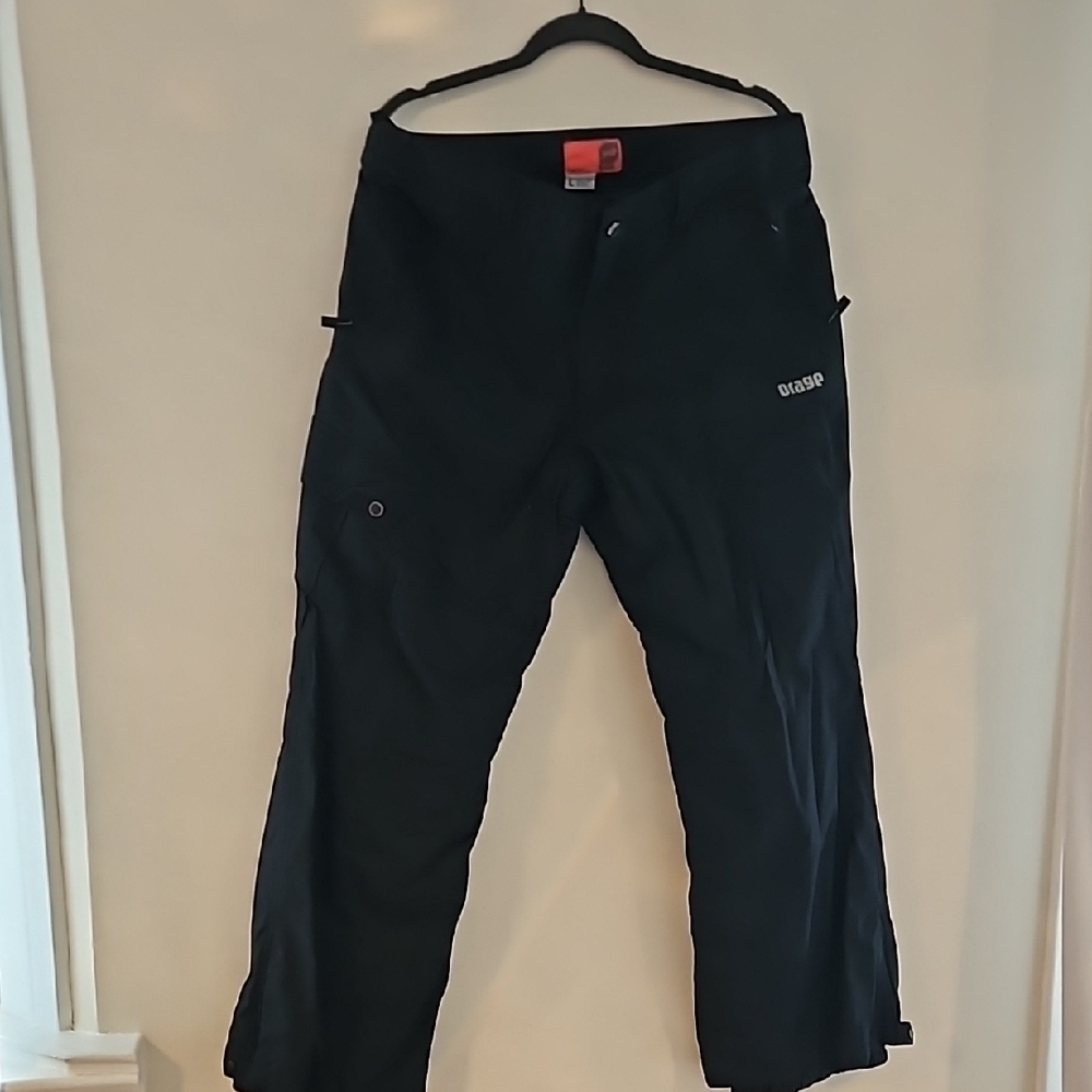Orange Men's Black Ski/Snowboard Pants
